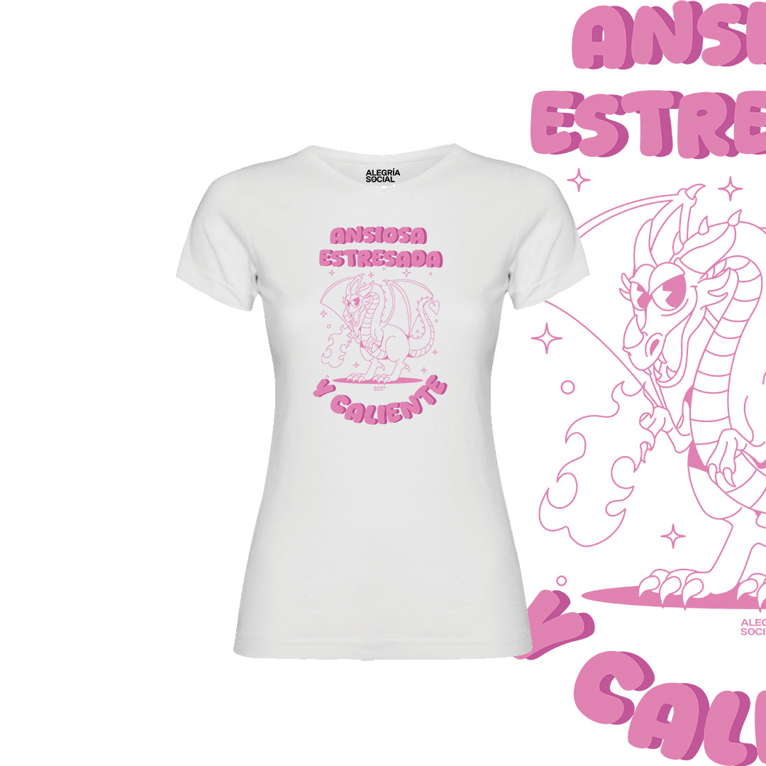 Polera Mujer Ansiosa estresada y caliente