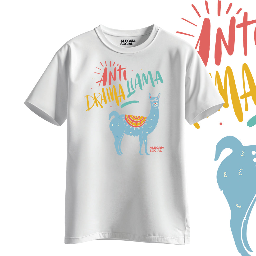 Polera Unisex Anti drama llama