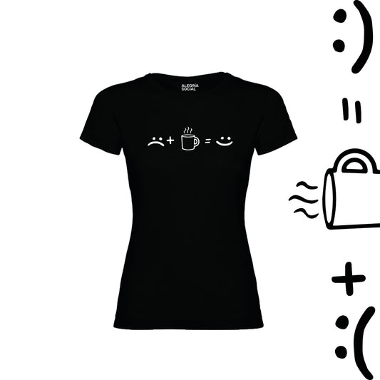 Polera Mujer Café Happy