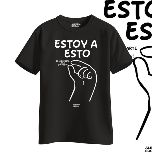Polera Unisex Estoy a esto de mandarte a la
