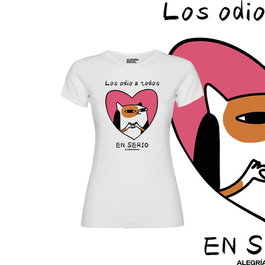 Polera Mujer Los odio a todos