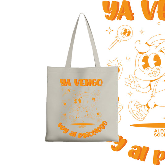 Tote bag Ya vengo Voy al psicologo