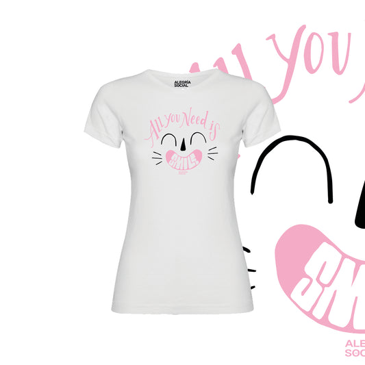 Polera Mujer All you need is Smail