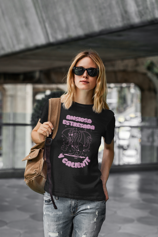 Polera Mujer Ansiosa estresada y caliente