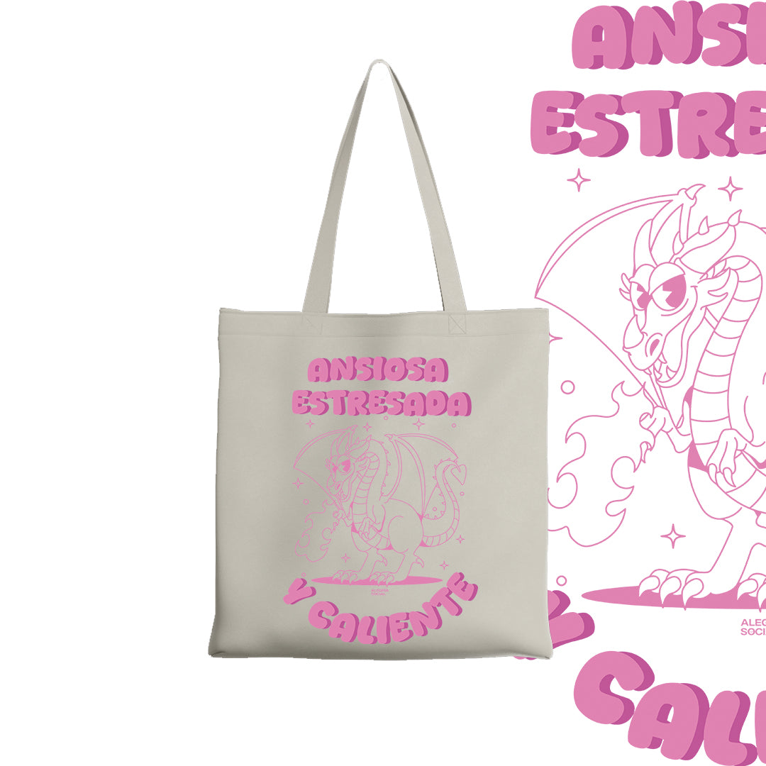 Tote bag Ansiosa estresada y caliente