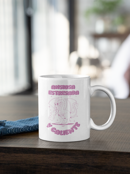 Taza Ansiosa estresada y caliente