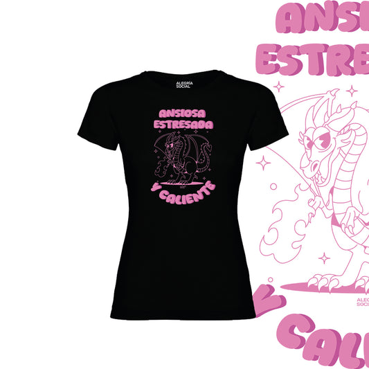 Polera Mujer Ansiosa estresada y caliente