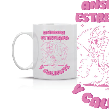 Taza Ansiosa estresada y caliente
