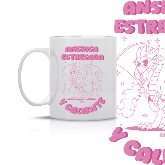 Taza Ansiosa estresada y caliente