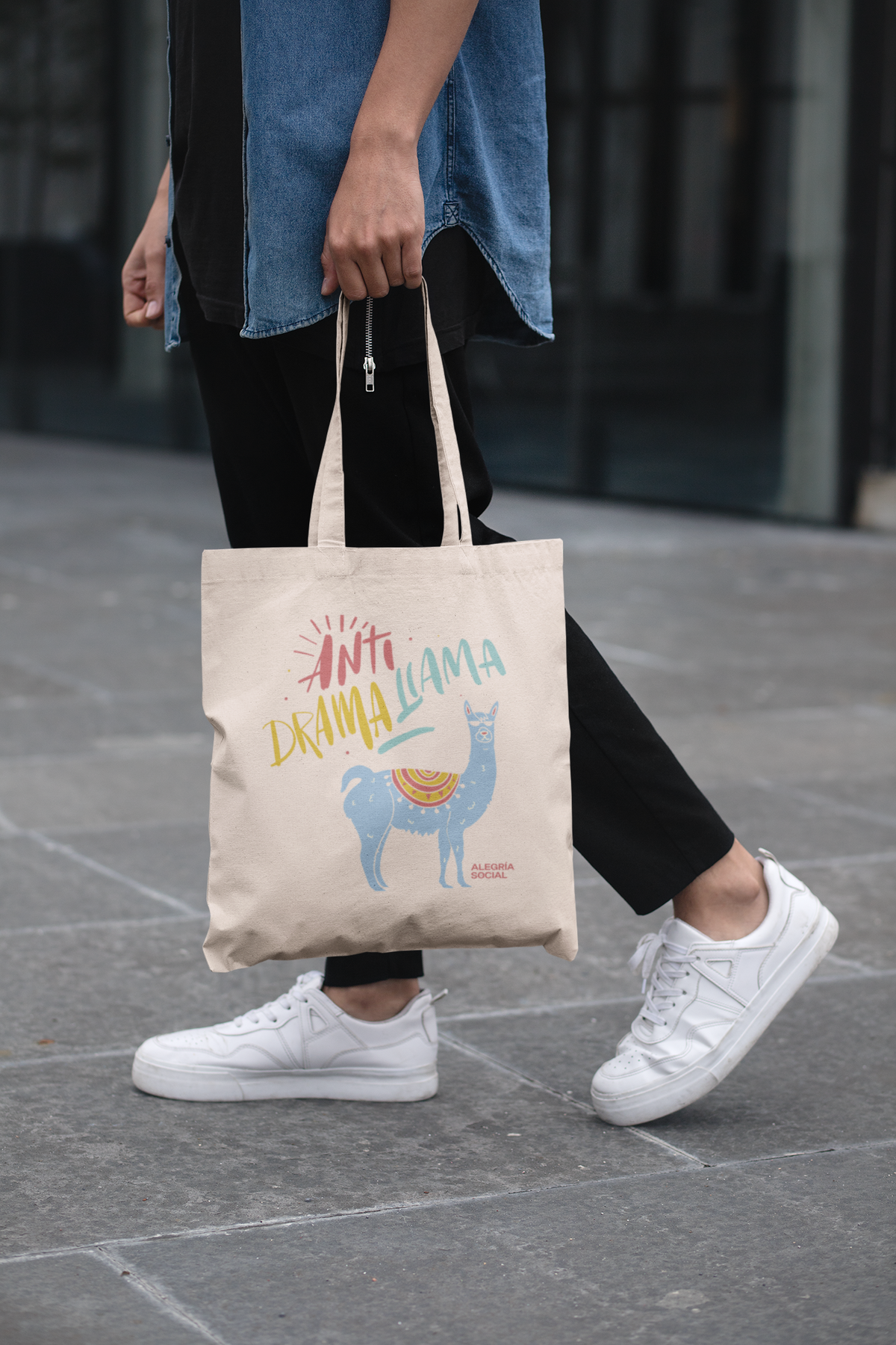 Tote bag Anti drama llama