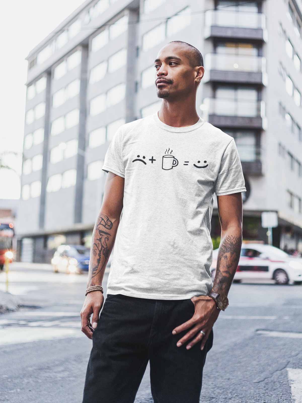 Polera Unisex Café Happy