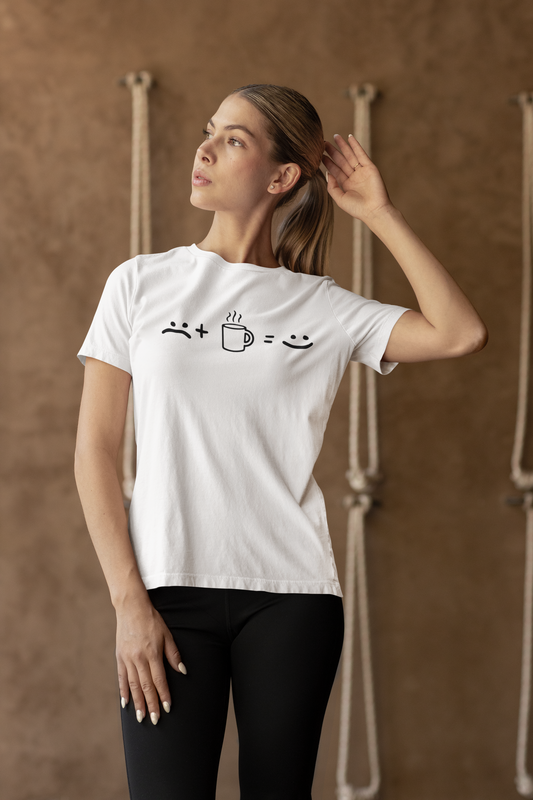 Polera Mujer Café Happy
