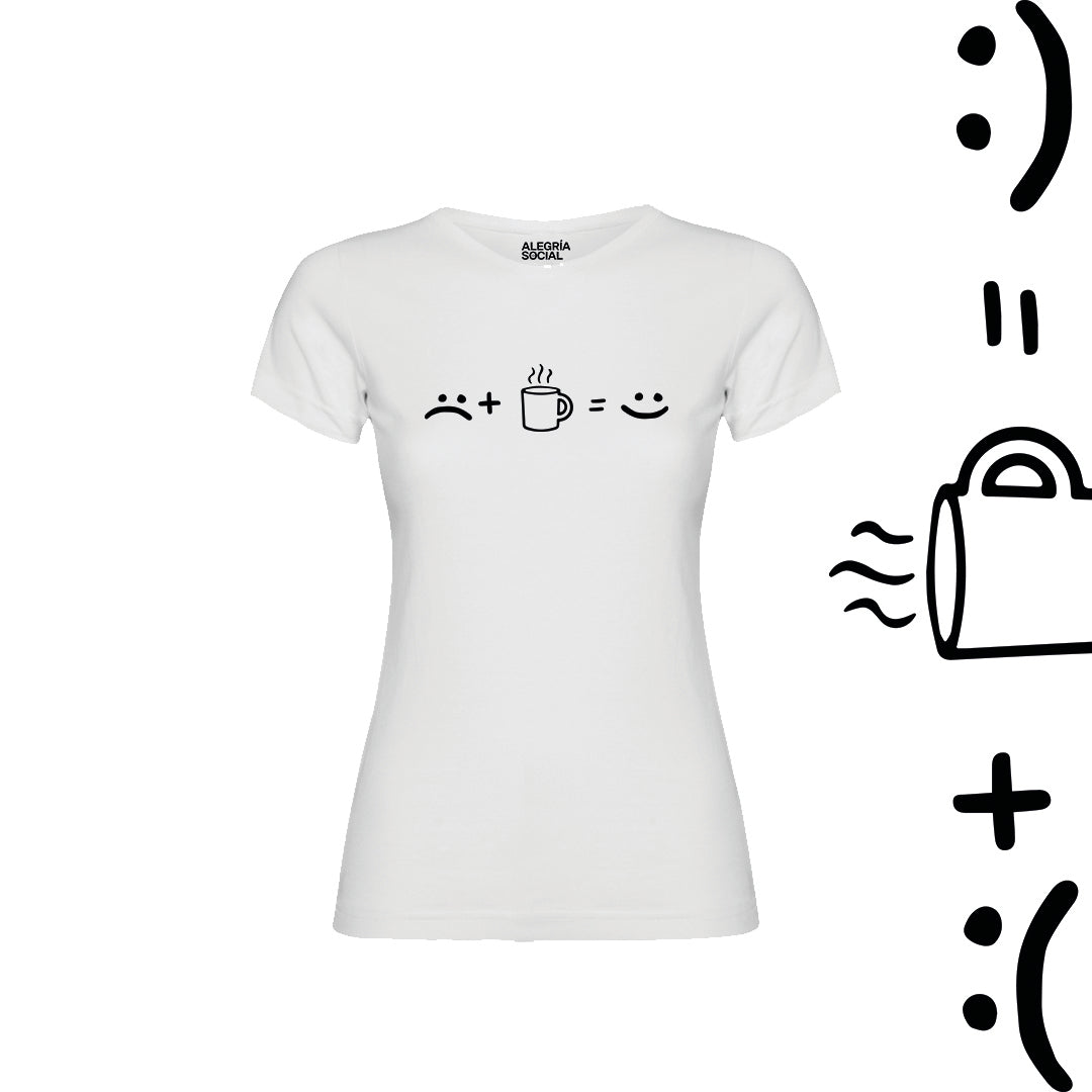 Polera Mujer Café Happy