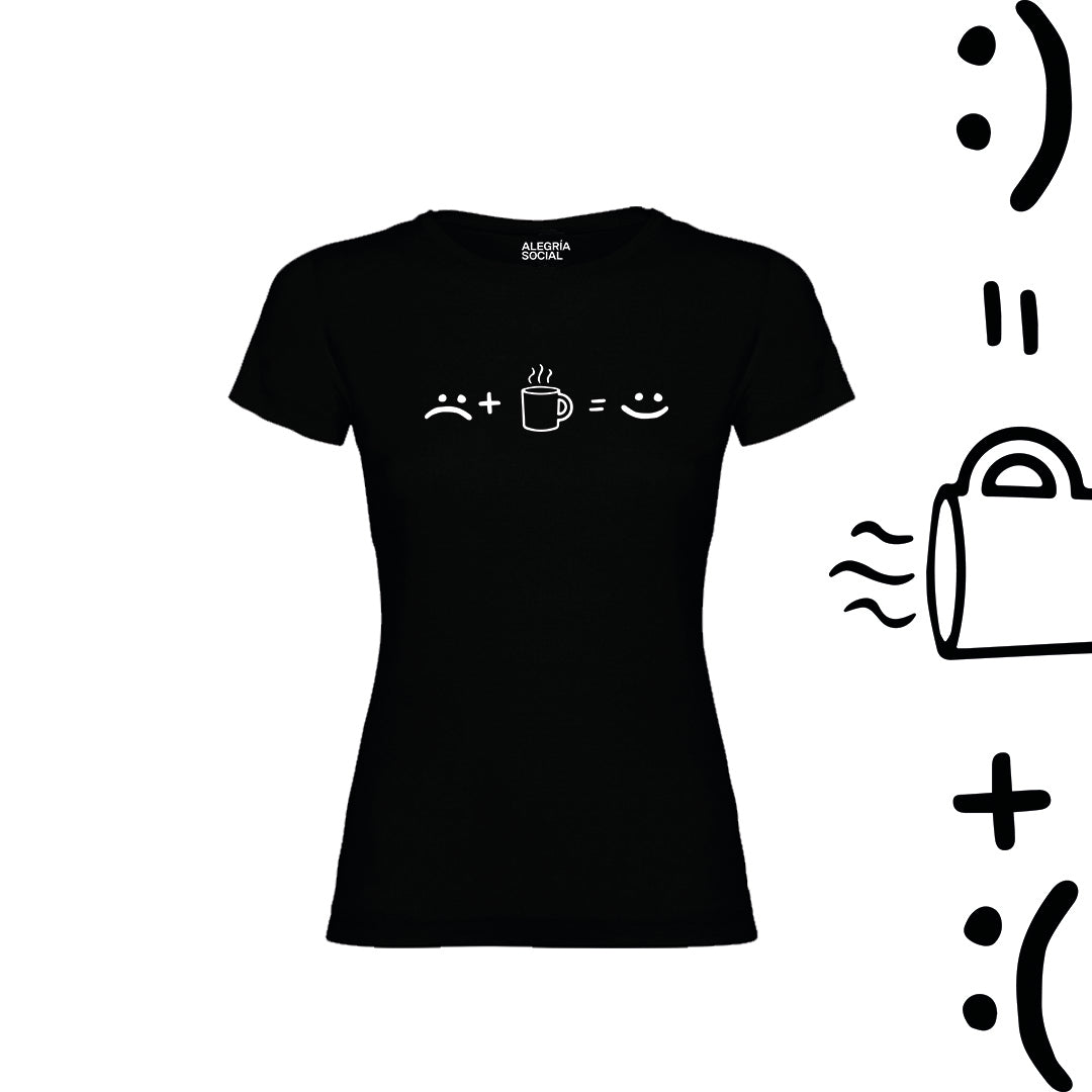 Polera Mujer Café Happy