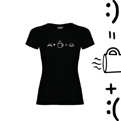 Polera Mujer Café Happy