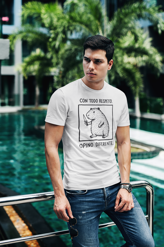 Polera Unisex Con todo respeto opino diferente
