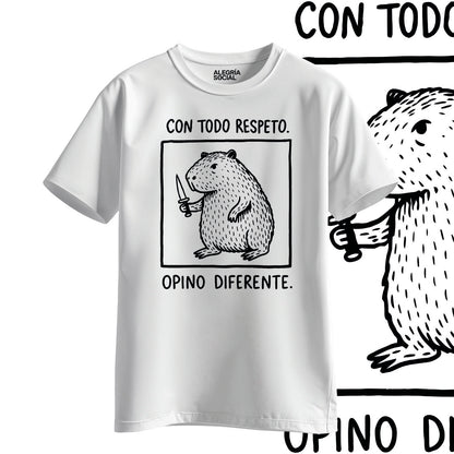 Polera Unisex Con todo respeto opino diferente