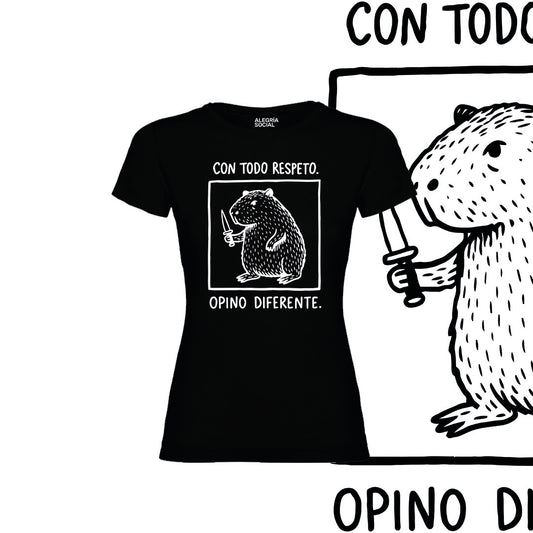 Polera Mujer Con todo respeto