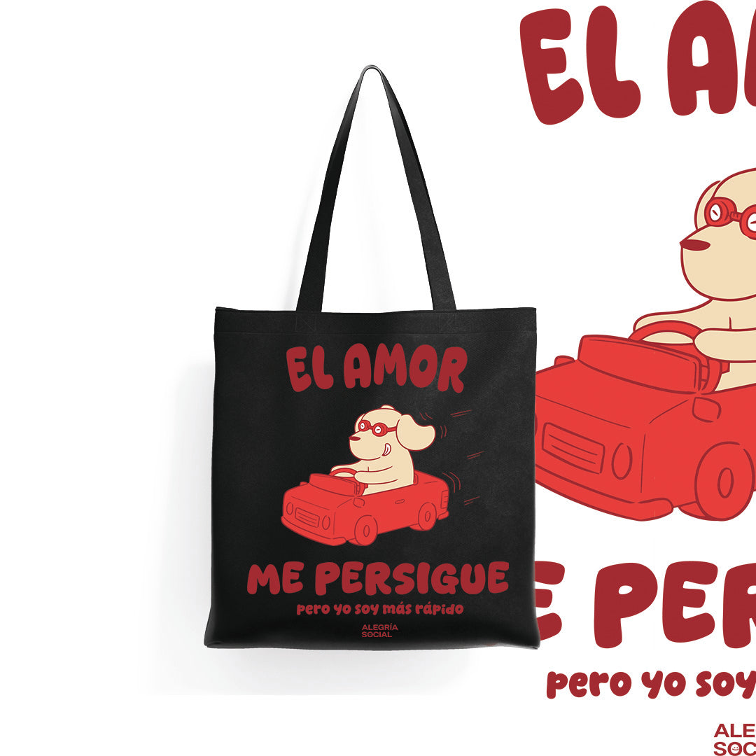 Tote bag el amor me persigue