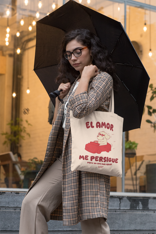 Tote bag el amor me persigue