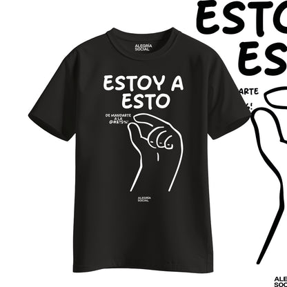 Polera Unisex Estoy a esto de mandarte a la