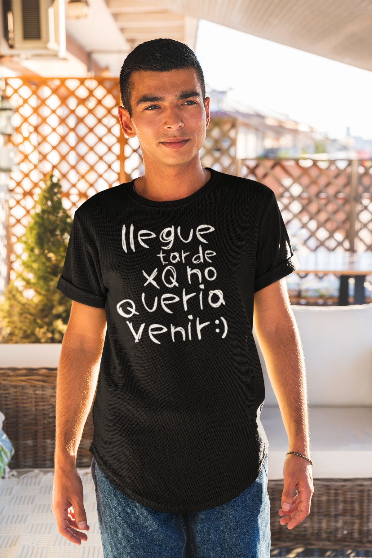 Polera Unisex Llegue tarde por que no quería venir