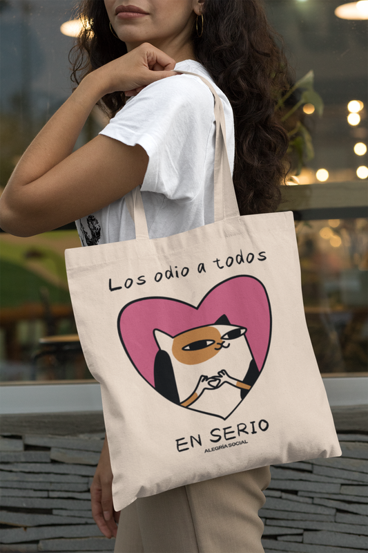 Tote bag Los odio a todos