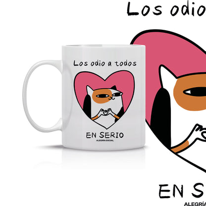 Taza Los odio a todos
