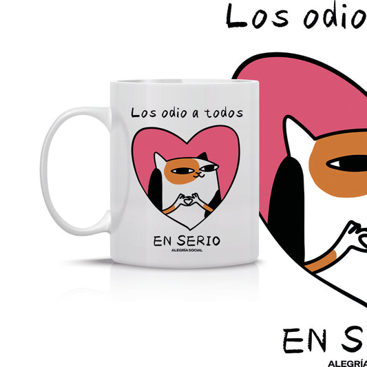 Taza Los odio a todos