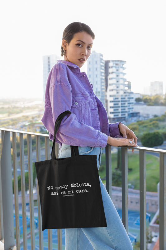 Tote bag No estoy molesta así es mi cara