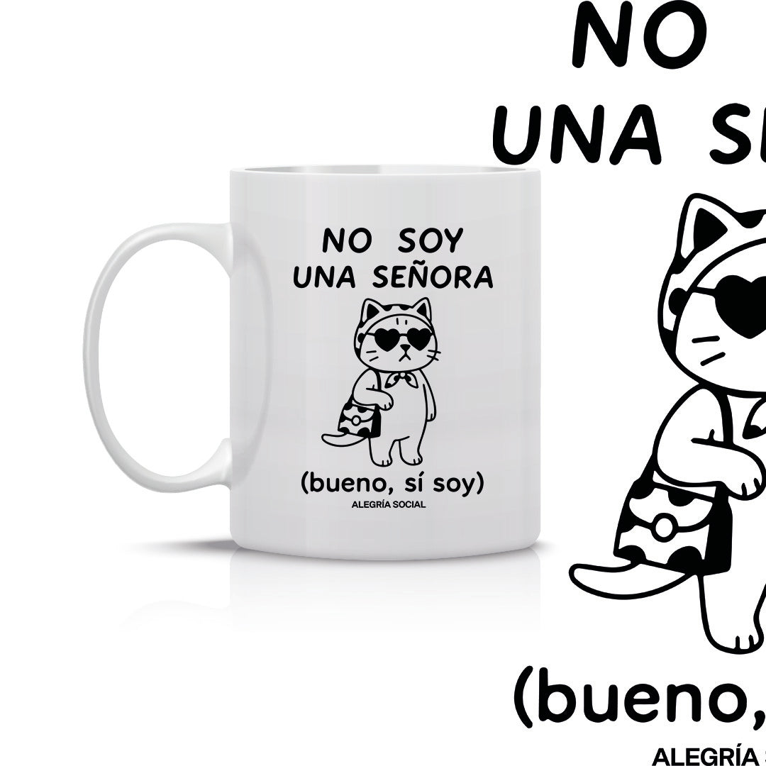 Taza No soy una señora gato