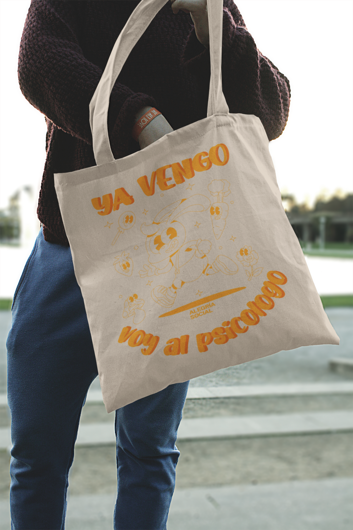 Tote bag Ya vengo Voy al psicologo