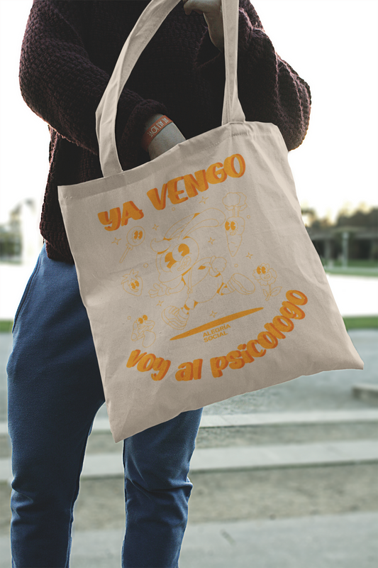 Tote bag Ya vengo Voy al psicologo