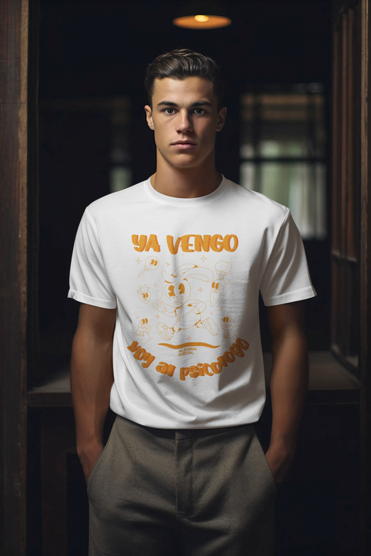 Polera Unisex Ya vengo voy al psicólogo